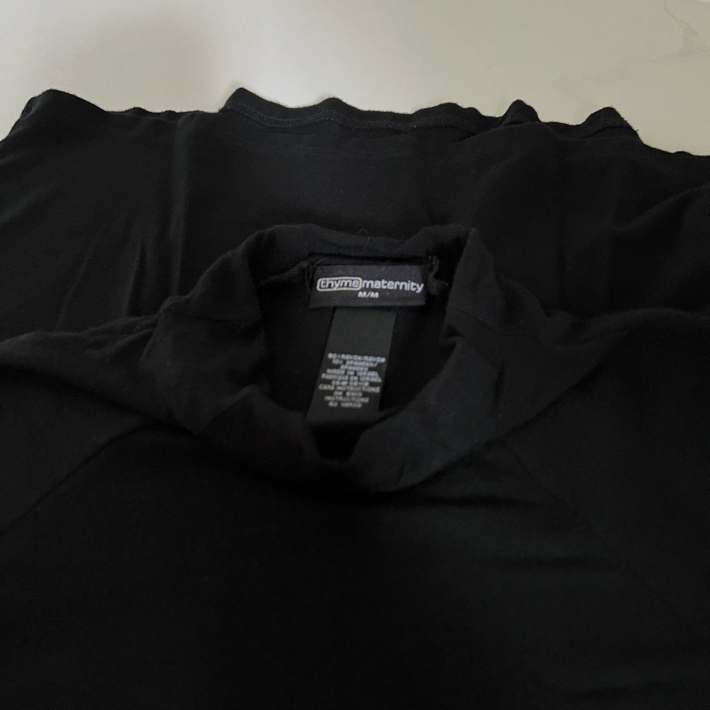 Thyme Maternity jersey knit mock neck top - Picture 8 of 13